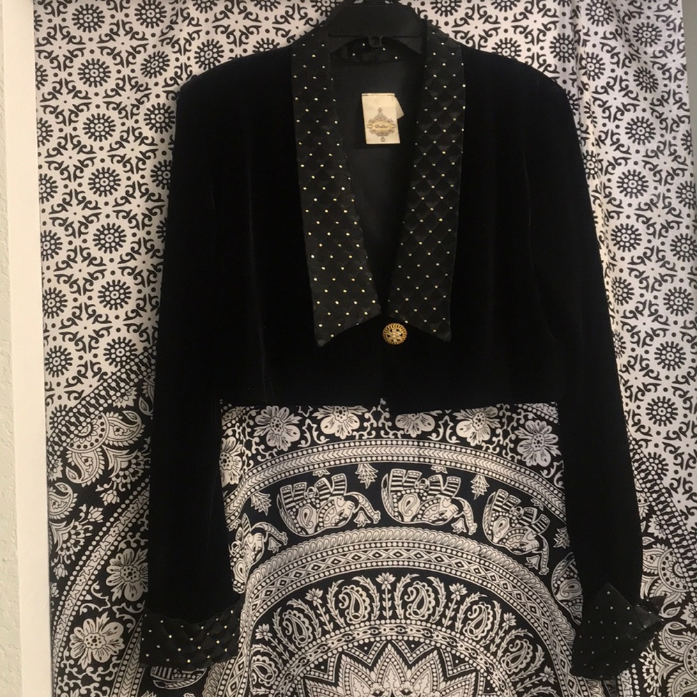 Satin gold blazer